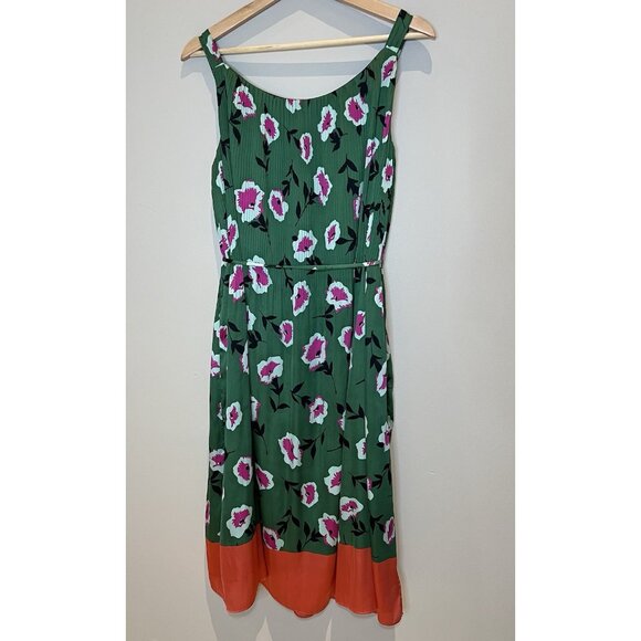 Anthropologie Mireille Pleated Floral Dress Small Colorful Capsule Minimalist - Picture 4 of 13